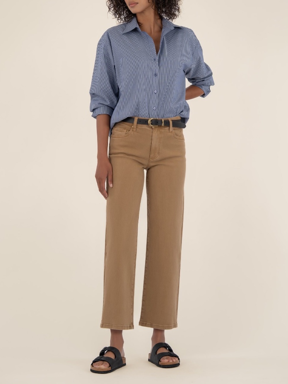 Kut from the Kloth Charlotte High Rise Wide Leg, Petite Size 14P14P / Caramel